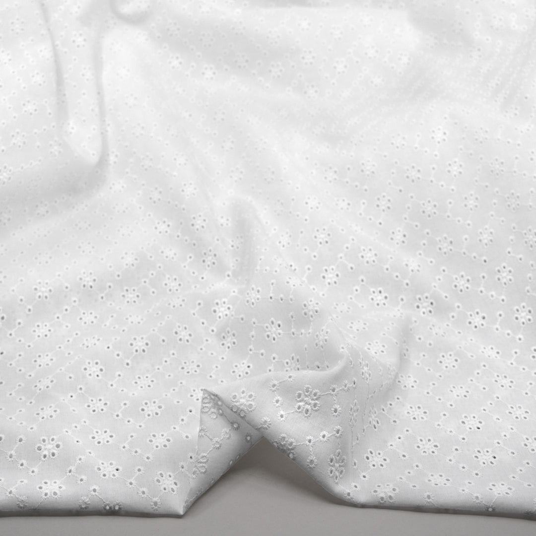 Cottage Cotton Eyelet - White | Blackbird Fabrics