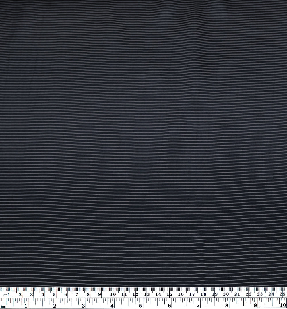 Deadstock Pinstripe Rayon Lining - Midnight Blue | Blackbird Fabrics