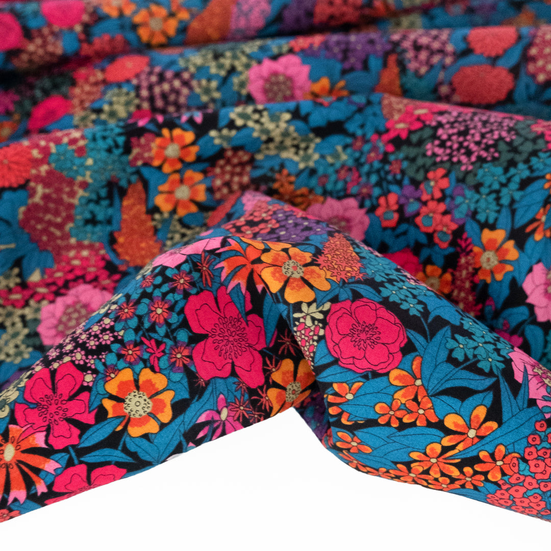 Liberty Cotton Tana Lawn™ - Ciara - Magenta/Blue | Blackbird Fabrics