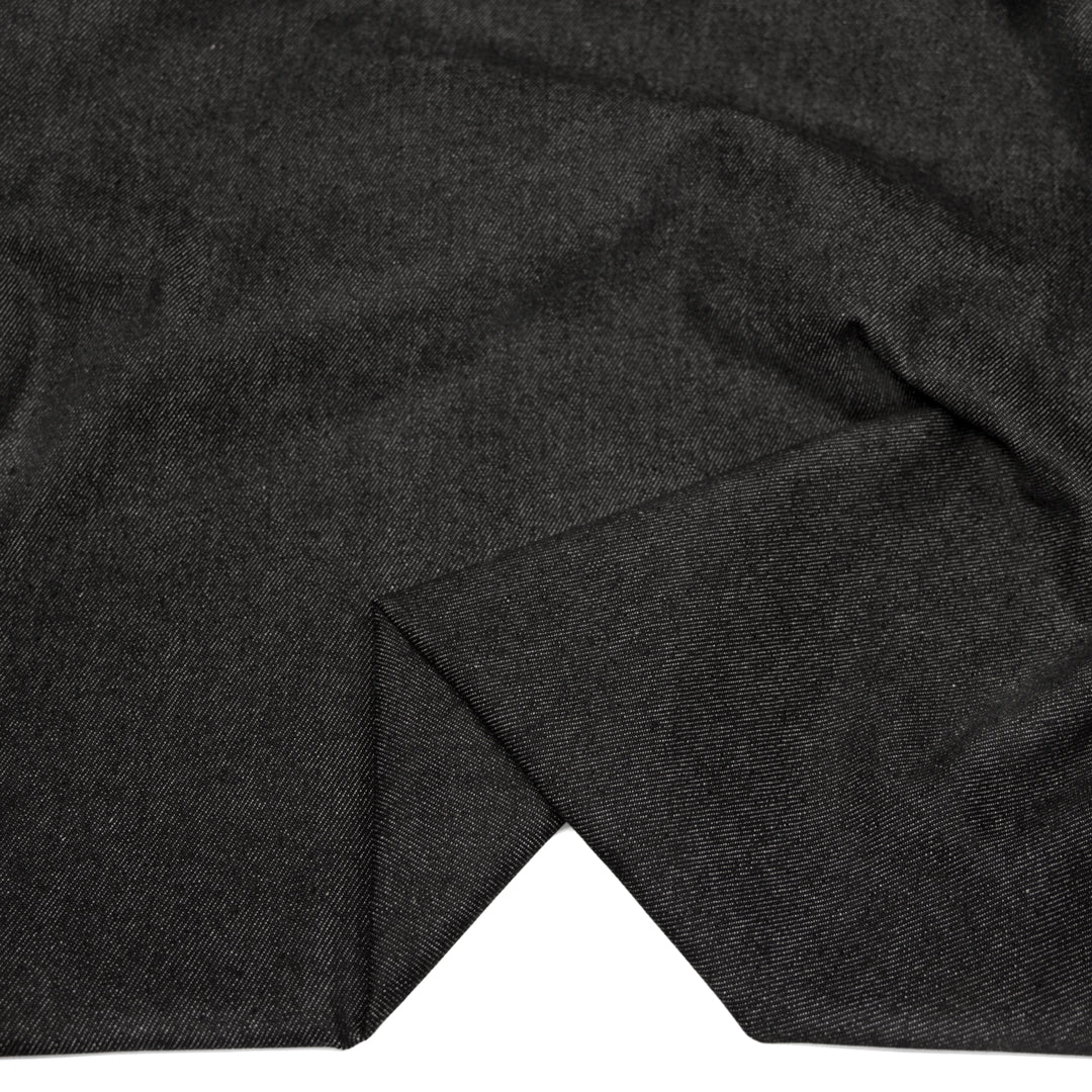 10oz Non-Stretch Laundered Denim - Vintage Black | Blackbird Fabrics