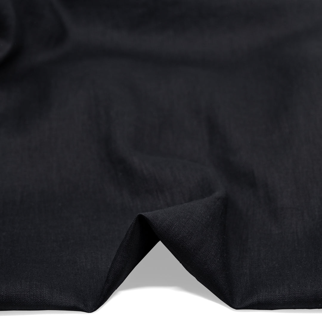 Heritage Heavyweight Linen - Black | Blackbird Fabrics