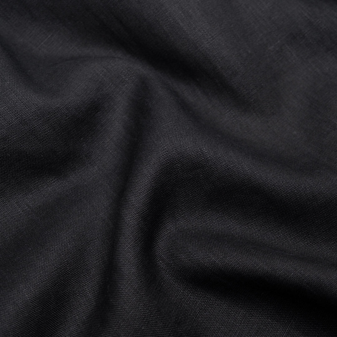 Heritage Heavyweight Linen - Black | Blackbird Fabrics