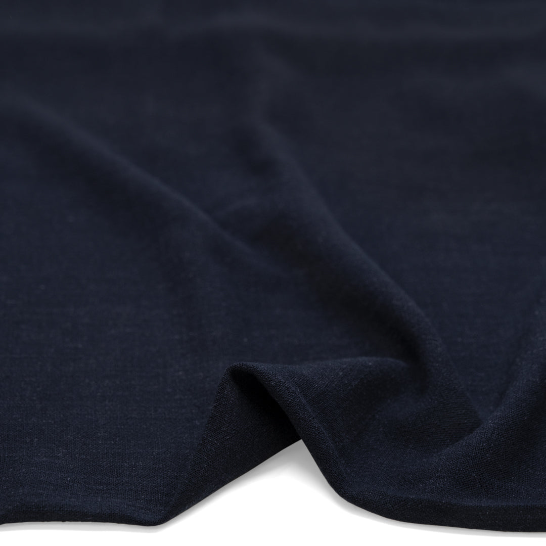 Viscose Linen Noil - Midnight Blue | Blackbird Fabrics