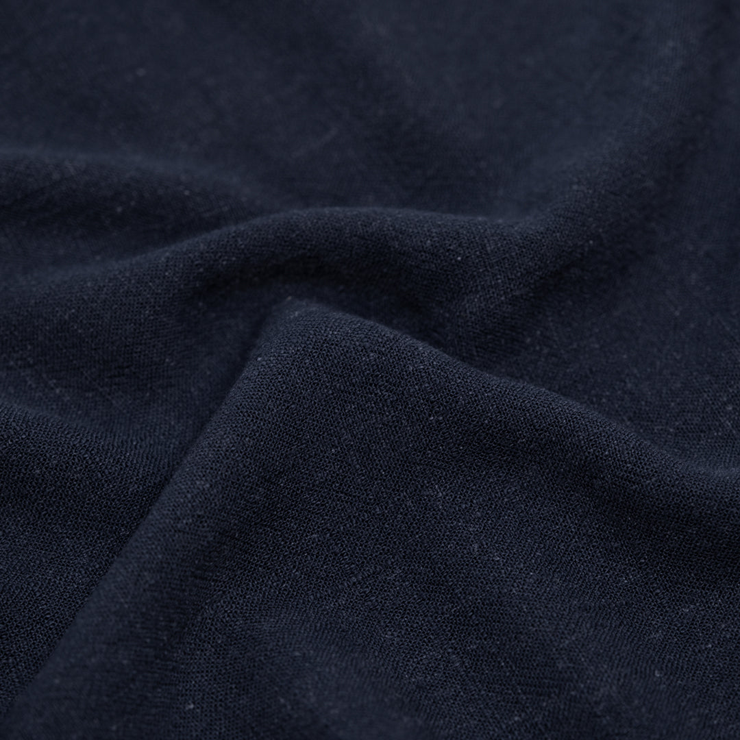 Viscose Linen Noil - Midnight Blue | Blackbird Fabrics