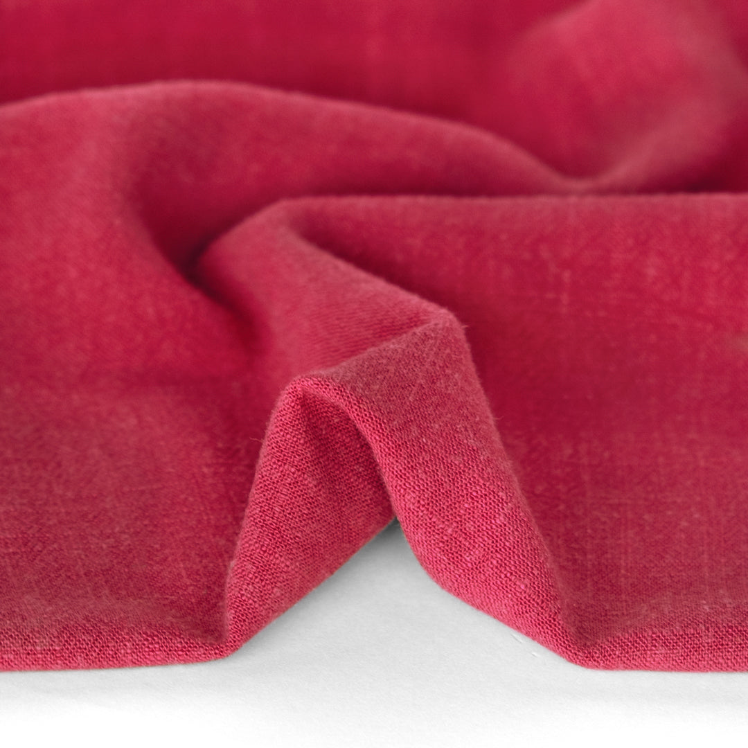 Viscose Linen Noil - Raspberry | Blackbird Fabrics