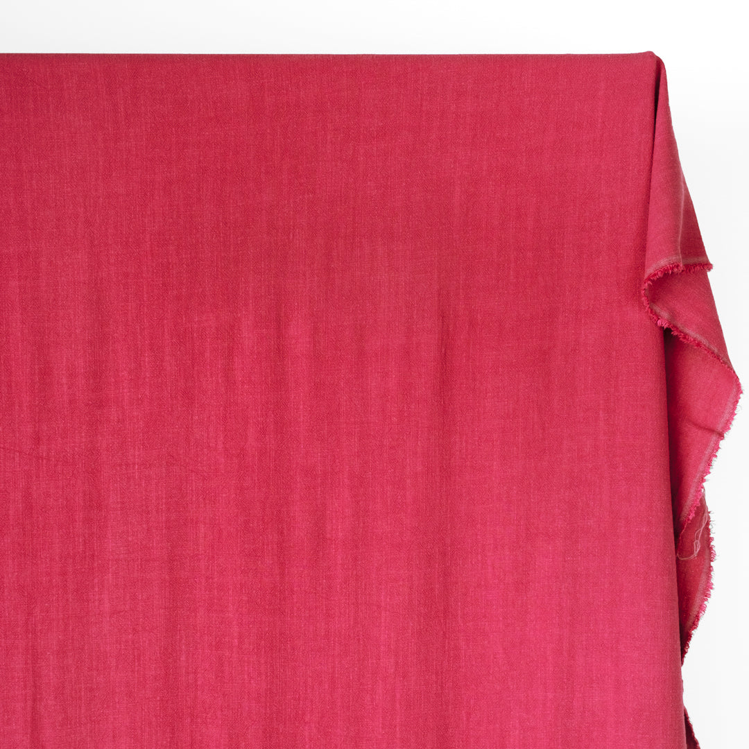 Viscose Linen Noil - Raspberry | Blackbird Fabrics