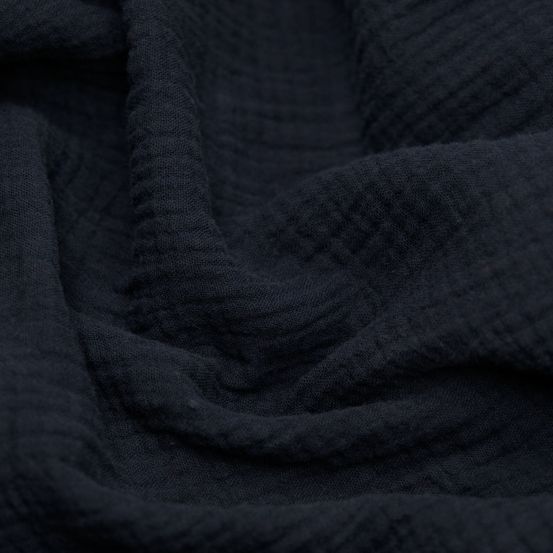 Classic Cotton Double Gauze - Midnight Blue | Blackbird Fabrics
