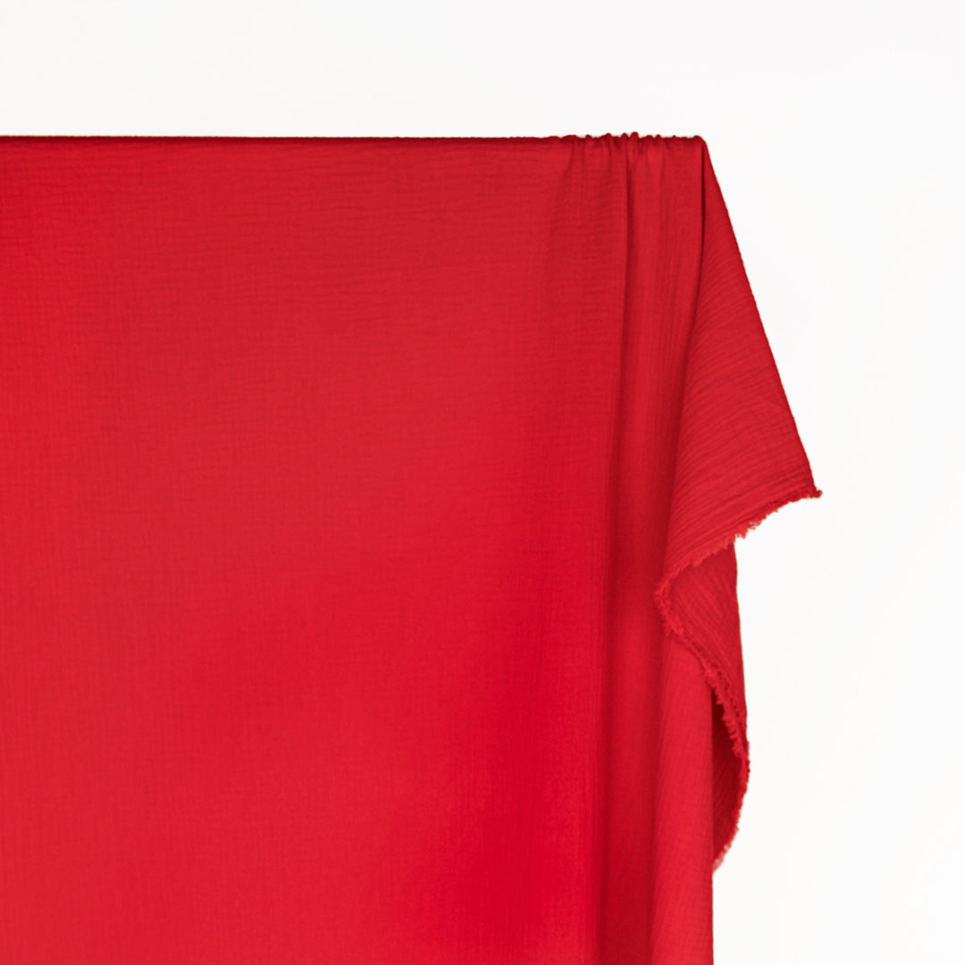 Classic Cotton Double Gauze - Fire Red | Blackbird Fabrics