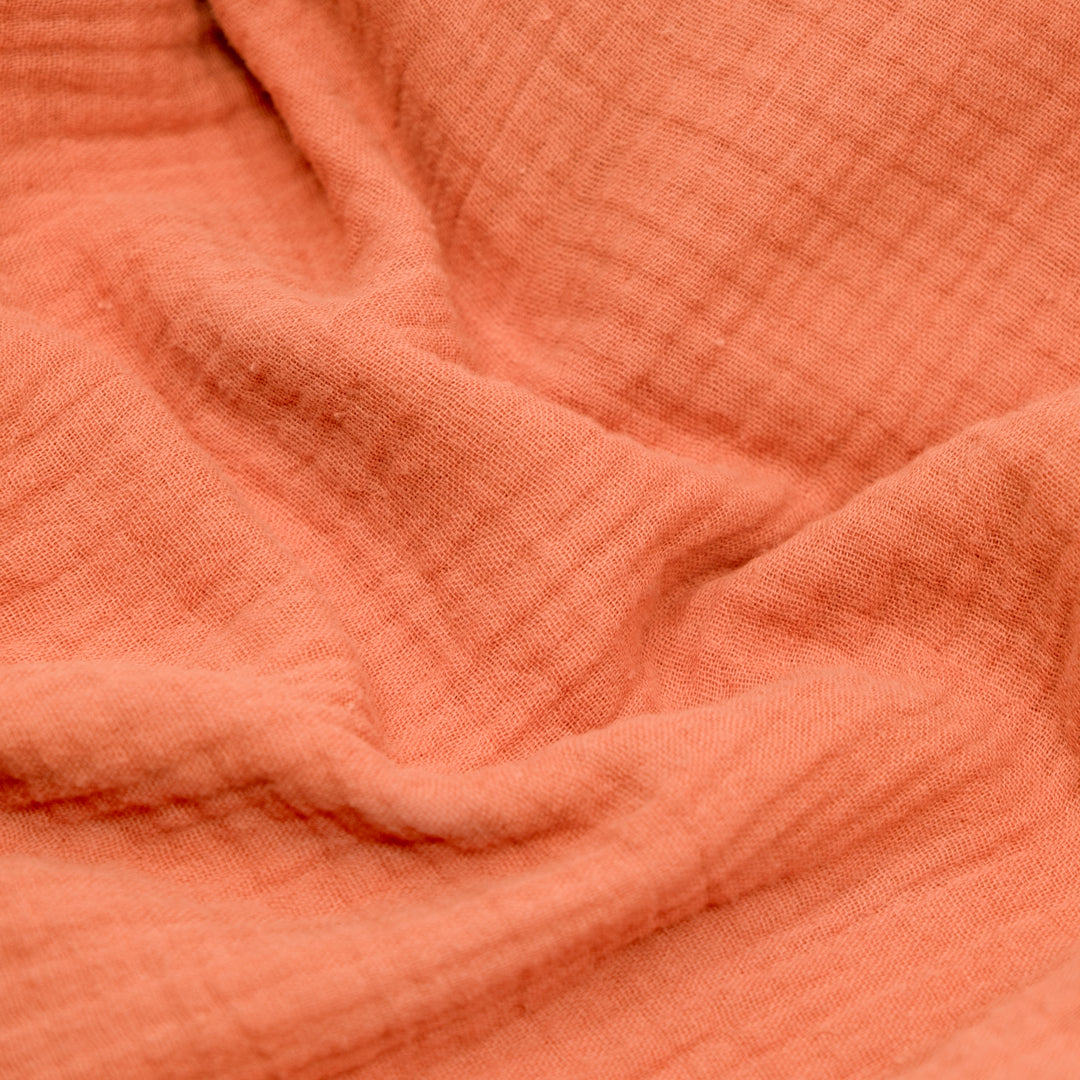 Classic Cotton Double Gauze Papaya Blackbird Fabrics
