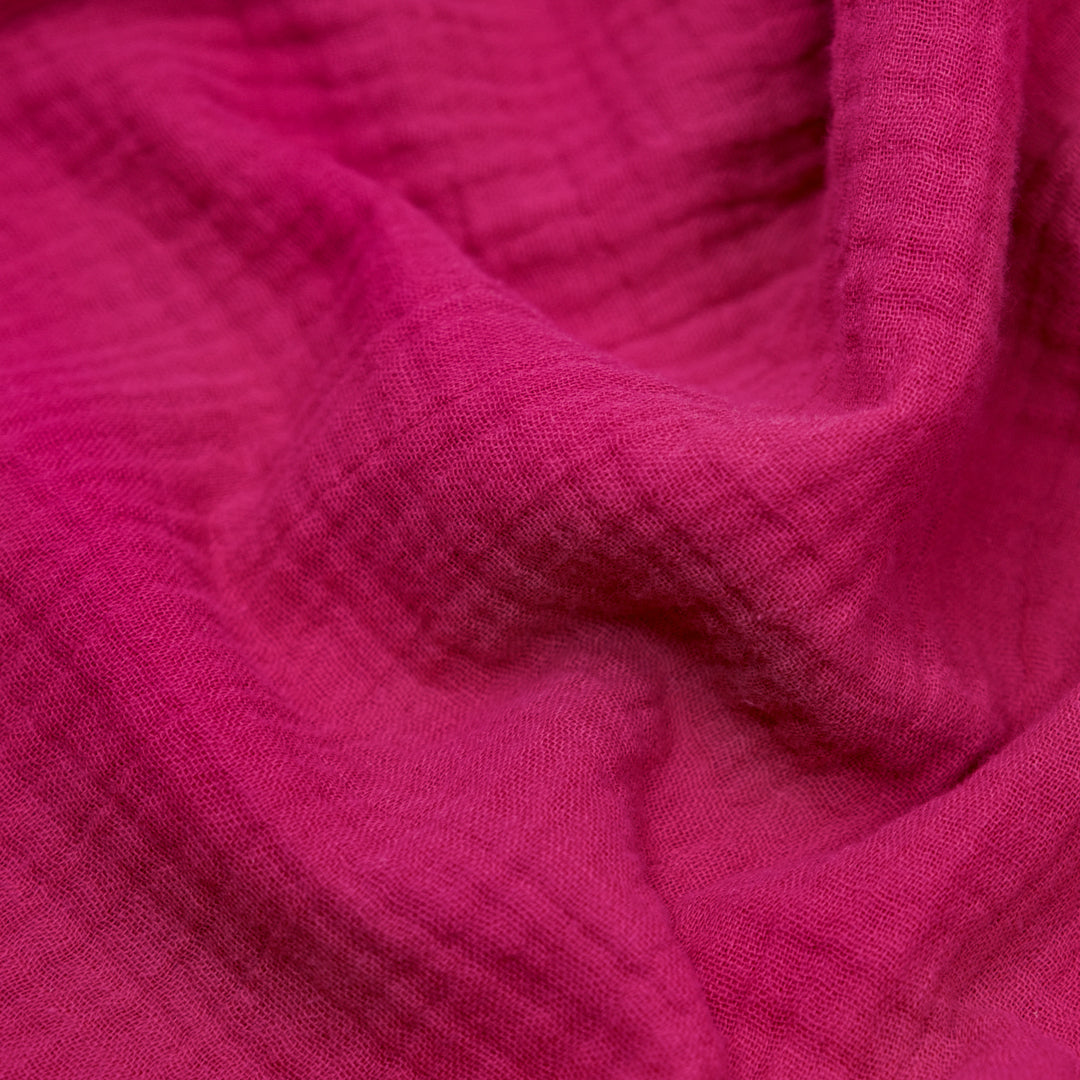 Classic Cotton Double Gauze - Magenta Rose| Blackbird Fabrics