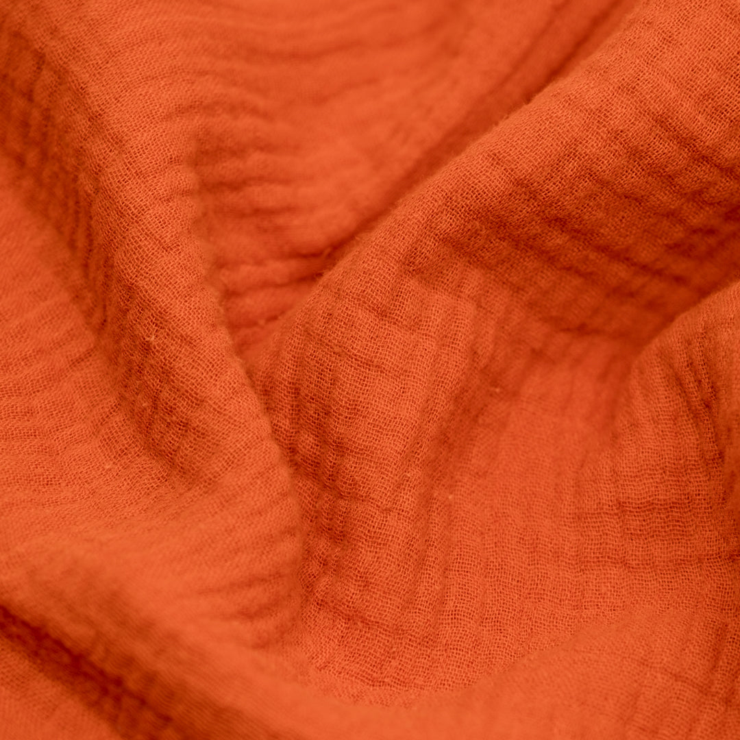 Classic Cotton Double Gauze - Tangerine | Blackbird Fabrics