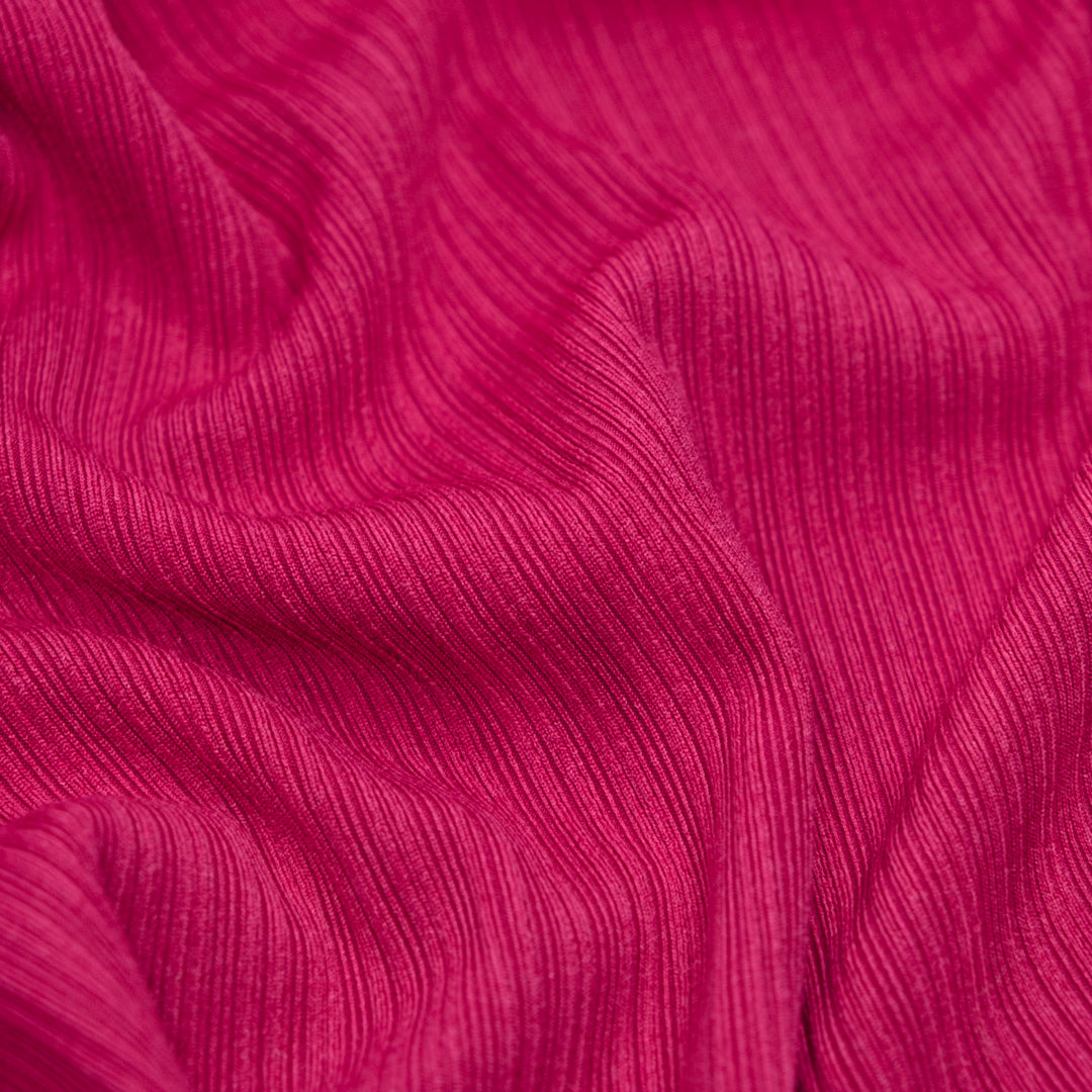 Ripple Rib Knit - Raspberry | Blackbird Fabrics