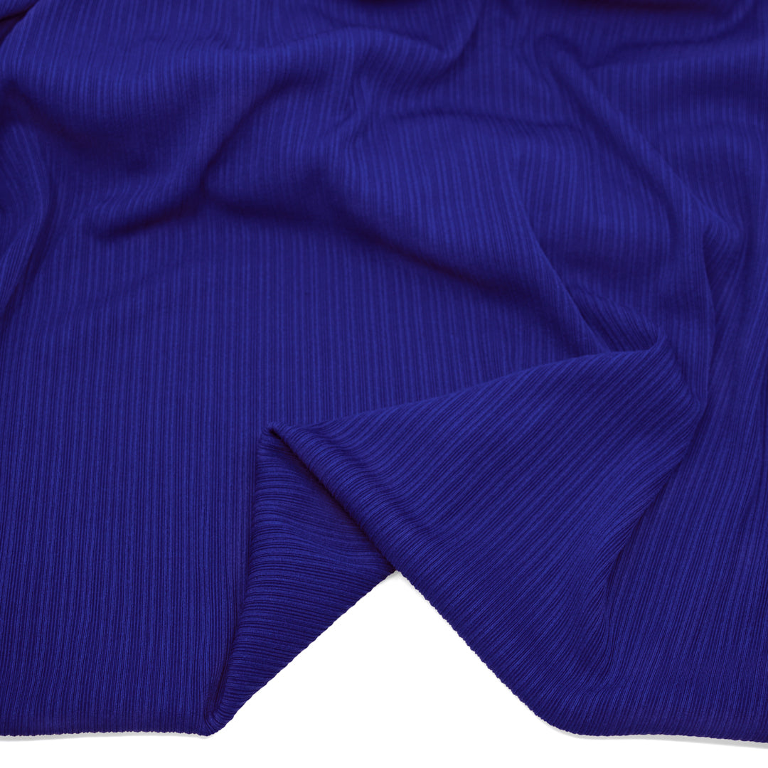 Ripple Rib Knit - Azure | Blackbird Fabrics