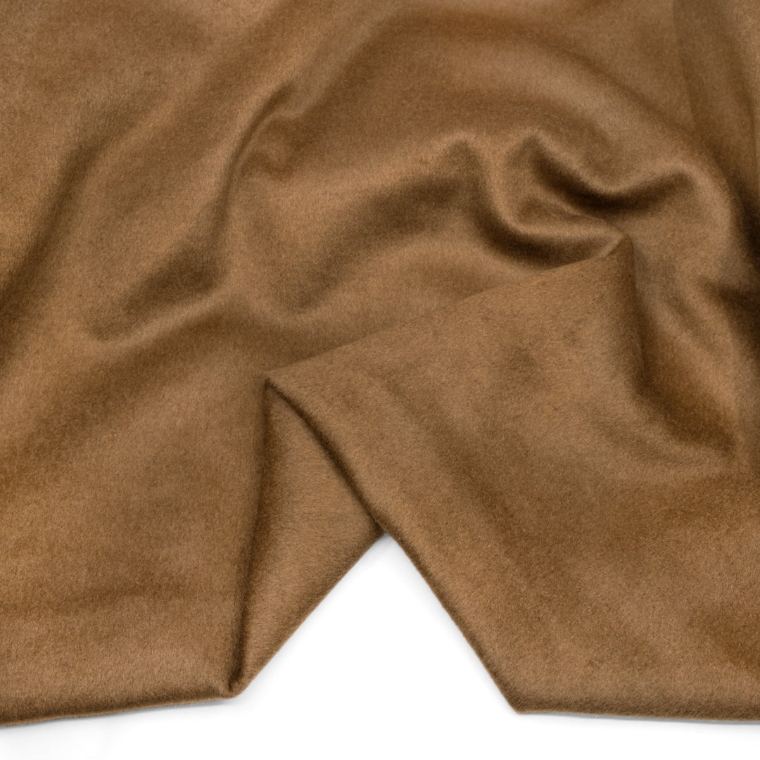 Brushed Wool Blend Coating - Walnut | Blackbird Fabrics