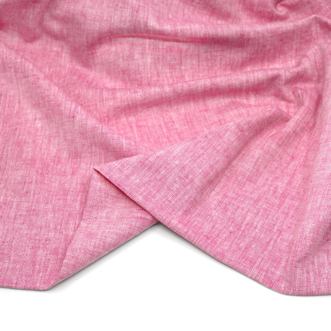Coastal Linen Cotton Chambray - Candy Pink | Blackbird Fabrics