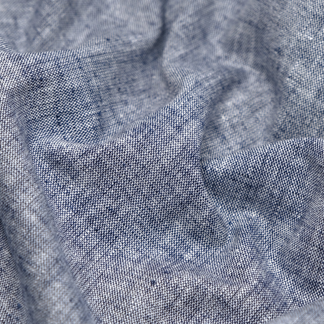 Coastal Linen Cotton Chambray - Navy | Blackbird Fabrics