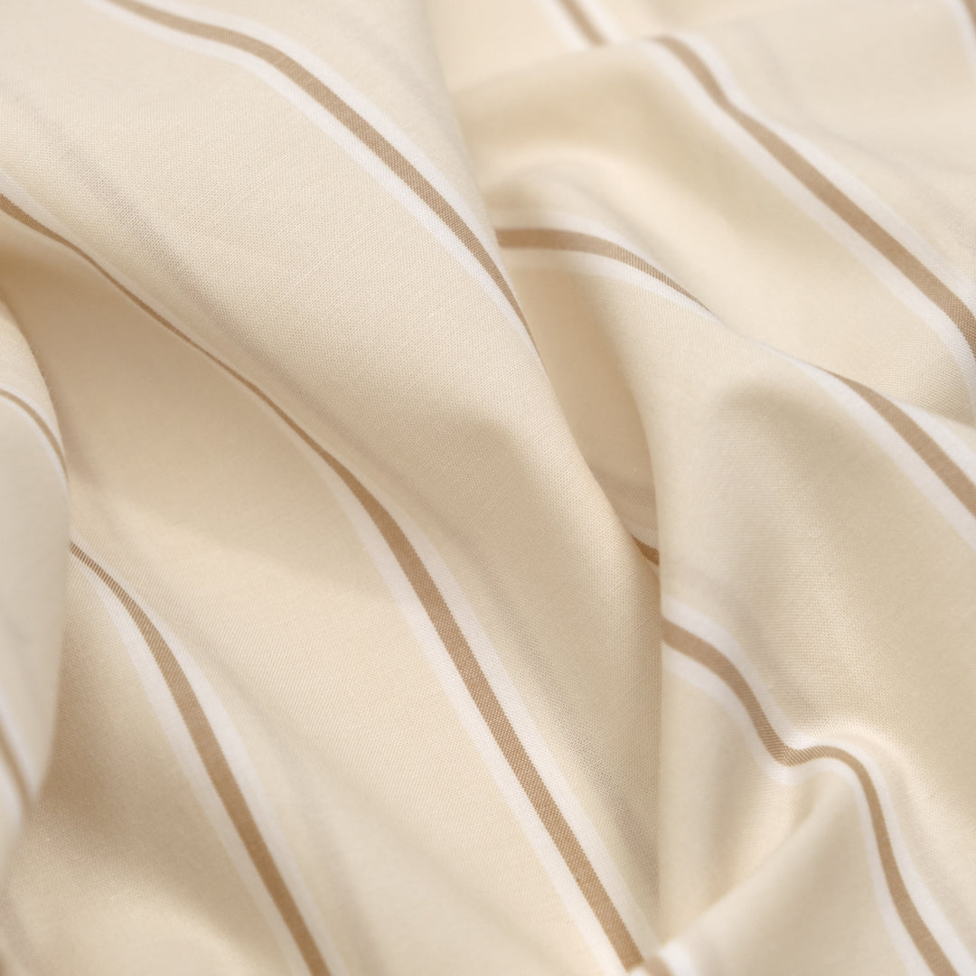 Boxcar Stripe Cotton Shirting - Buttermilk | Blackbird Fabrics