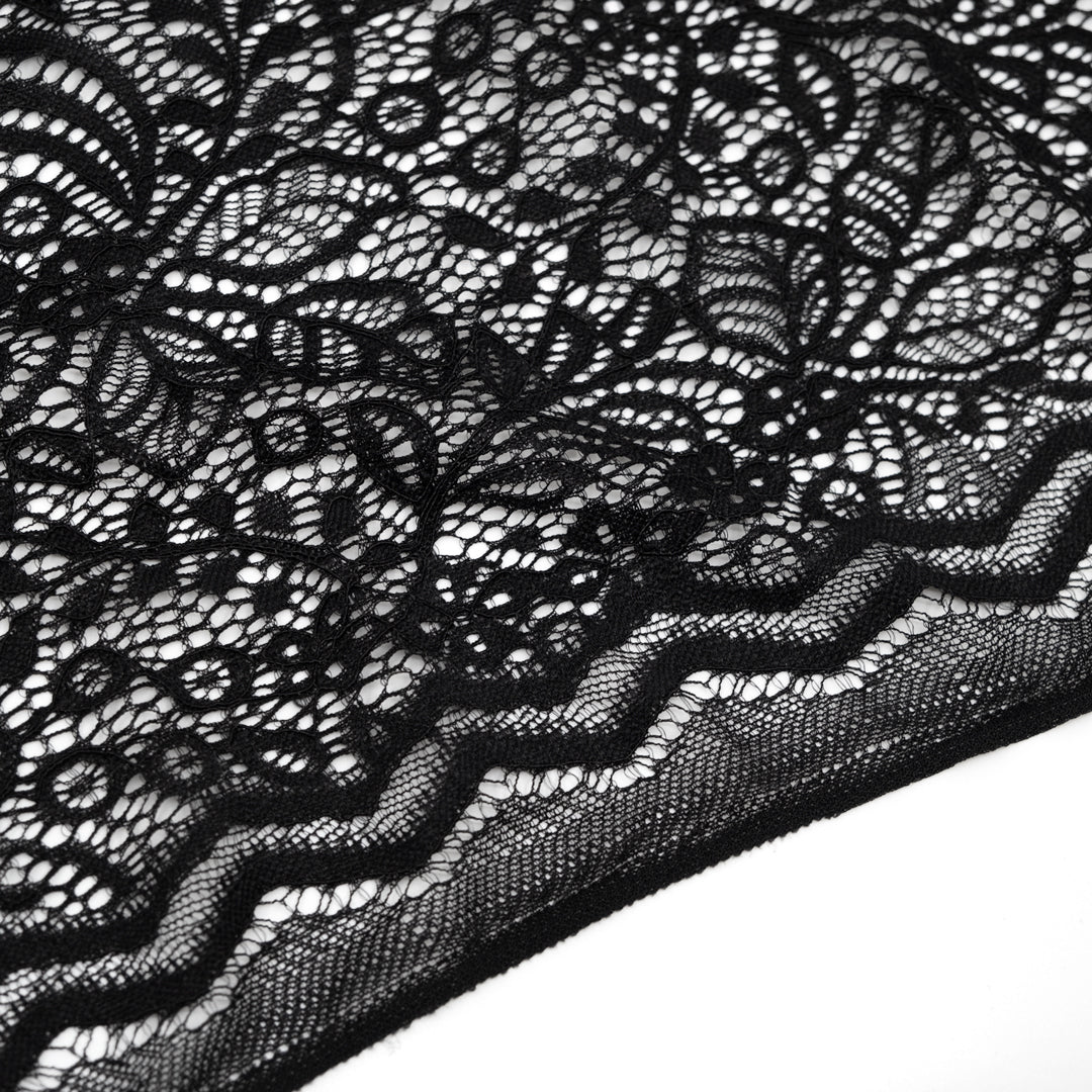 Chrysalis Stretch Lace - Black | Blackbird Fabrics