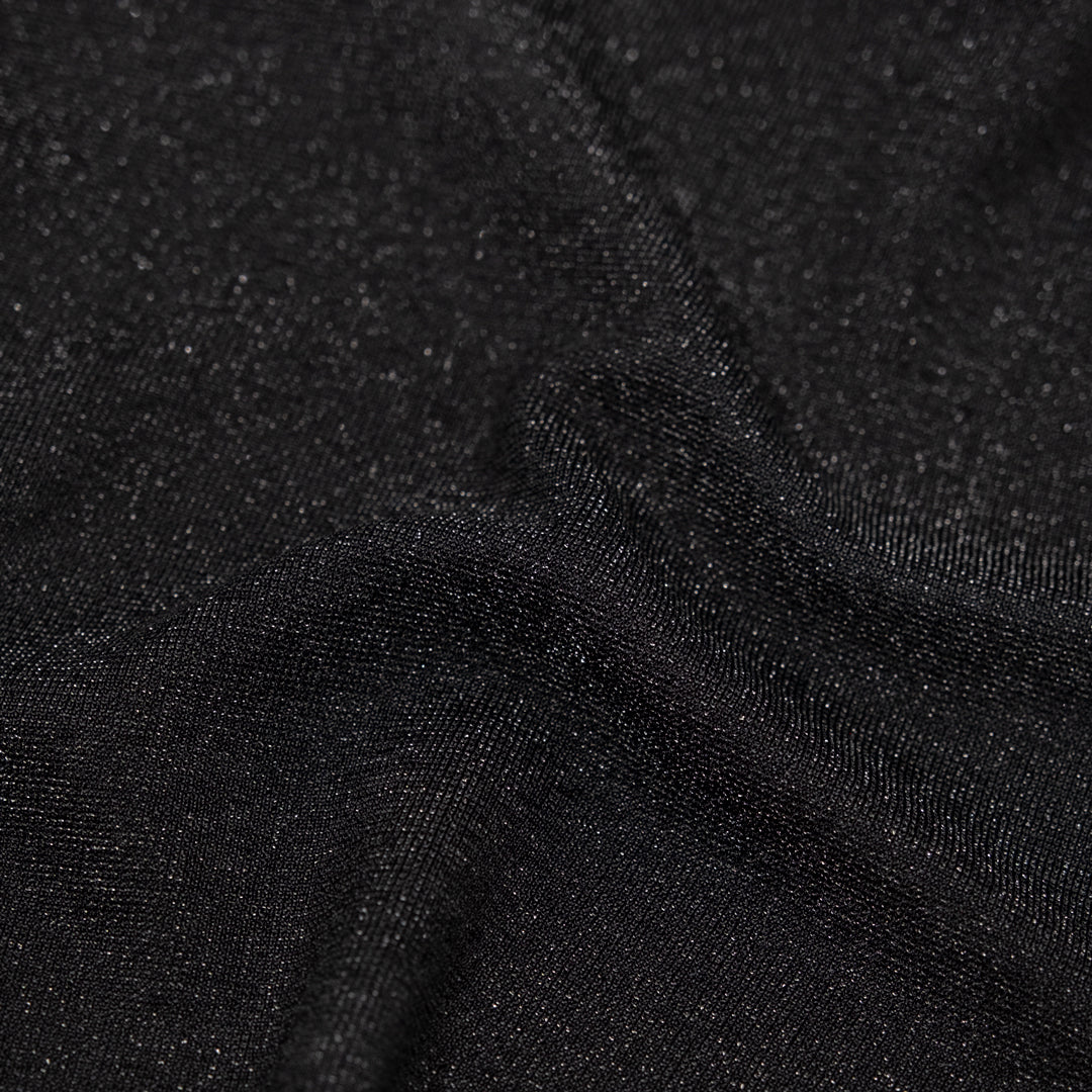 Shimmer Nylon Metallic Knit - Onyx | Blackbird Fabrics
