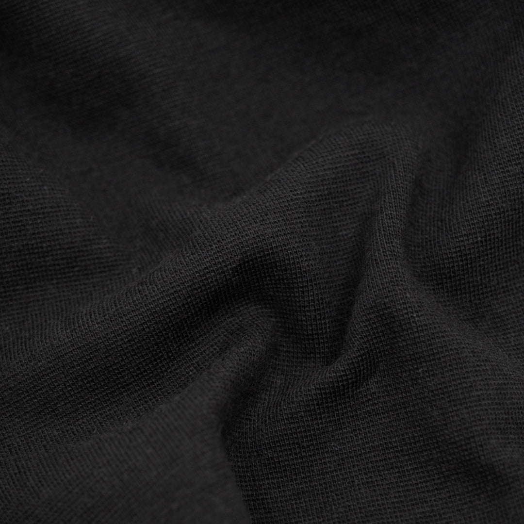 Cotton T-Shirt Ribbing - Black | Blackbird Fabrics