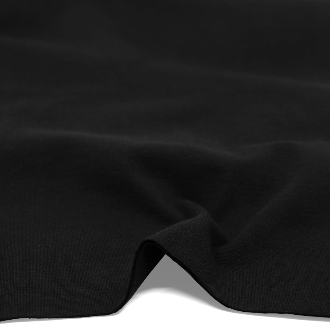 Cotton T-Shirt Ribbing - Black | Blackbird Fabrics