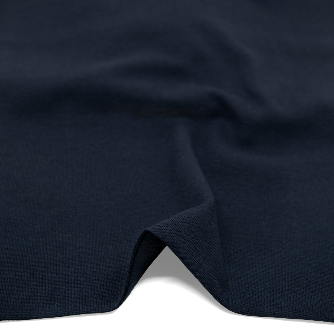 Cotton T-Shirt Ribbing - Navy | Blackbird Fabrics