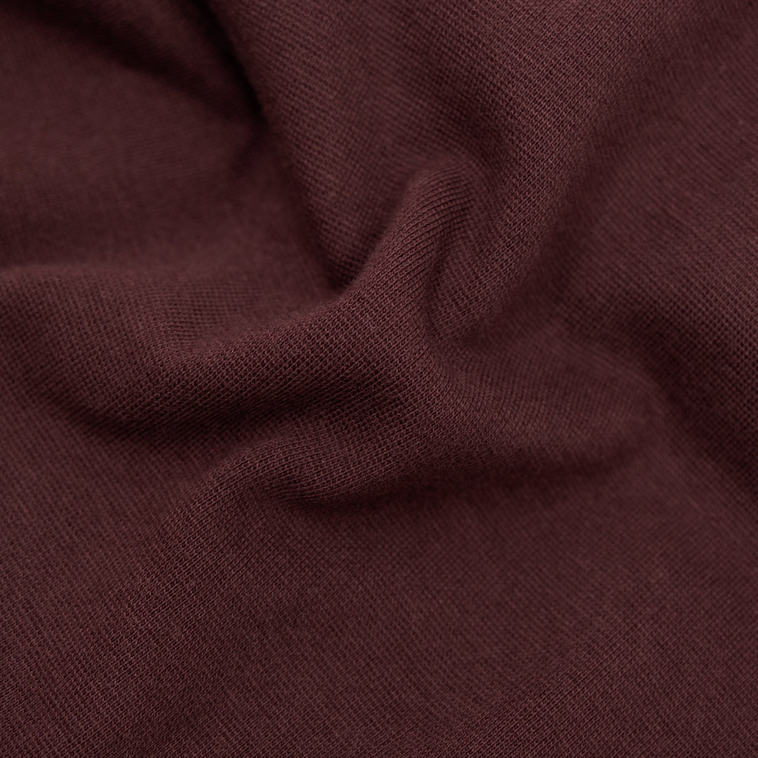 Cotton T-Shirt Ribbing - Merlot | Blackbird Fabrics
