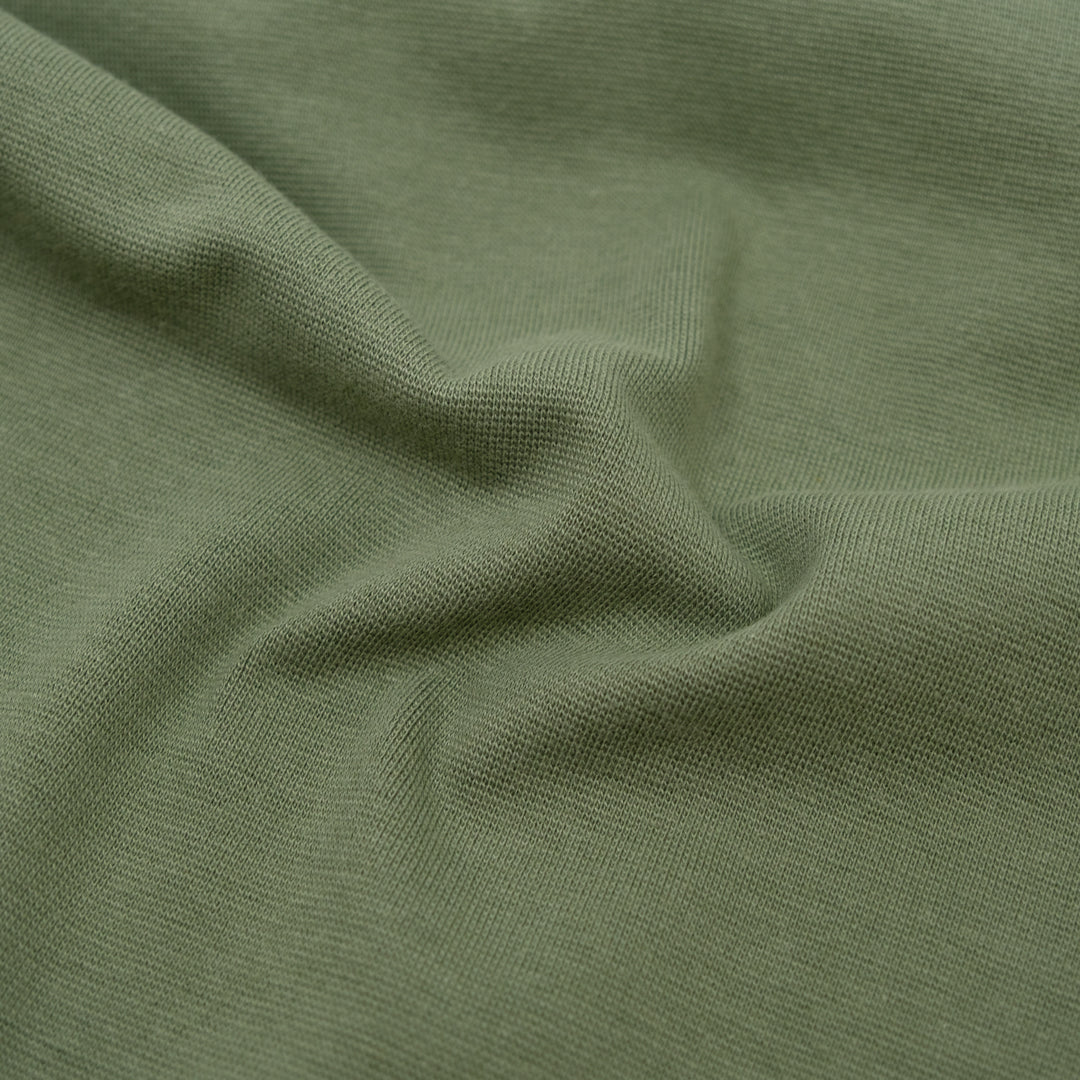 Cotton T-Shirt Ribbing - Agave | Blackbird Fabrics