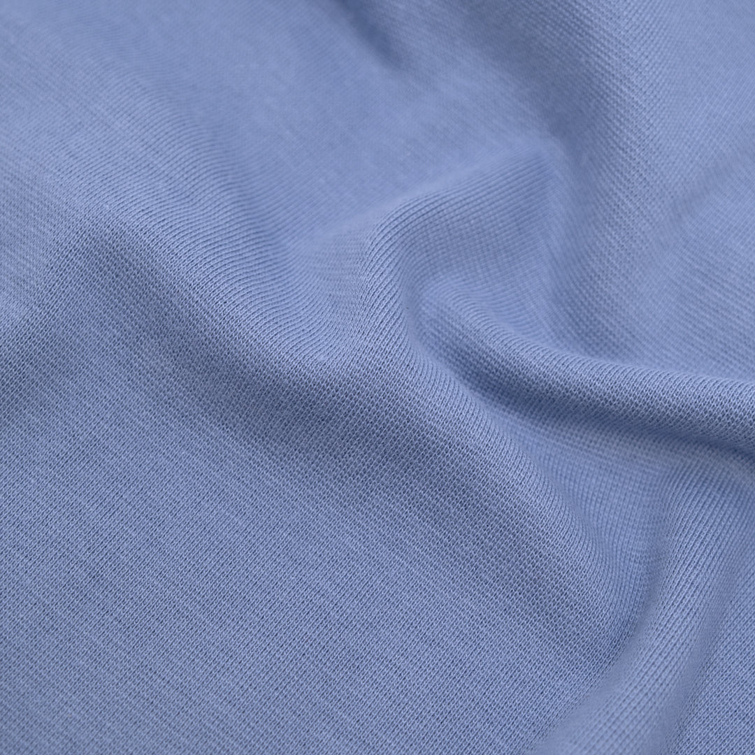 Cotton T-Shirt Ribbing - Bluestone | Blackbird Fabrics