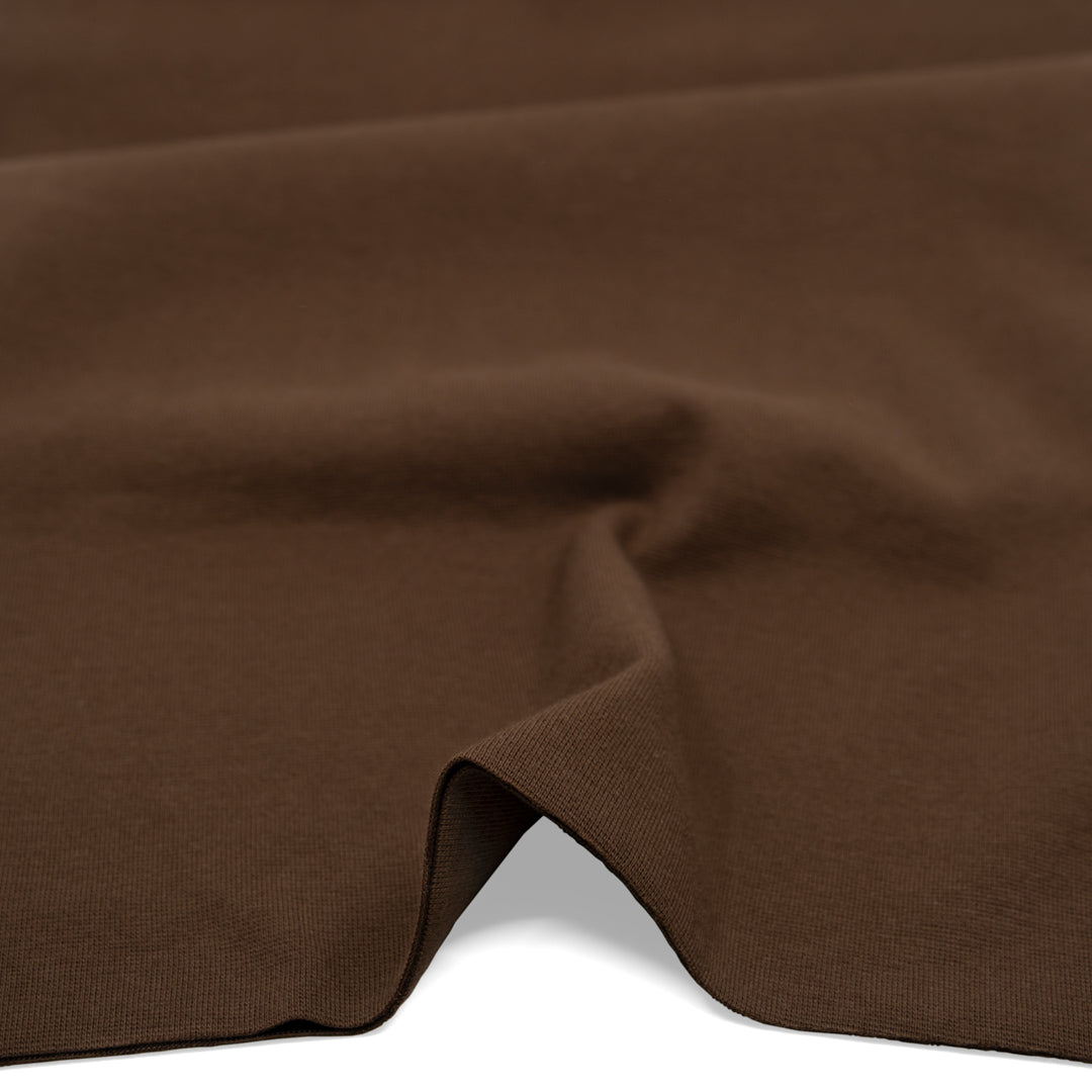 Cotton T-Shirt Ribbing - Chocolate | Blackbird Fabrics