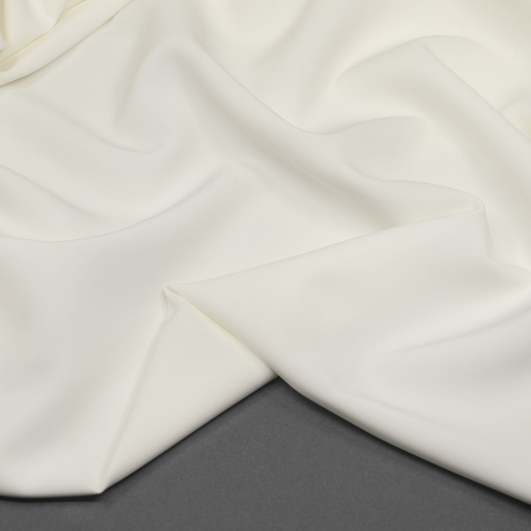 Sculpted Stretch Poly Double Crepe - Eggshell | Blackbird Fabrics