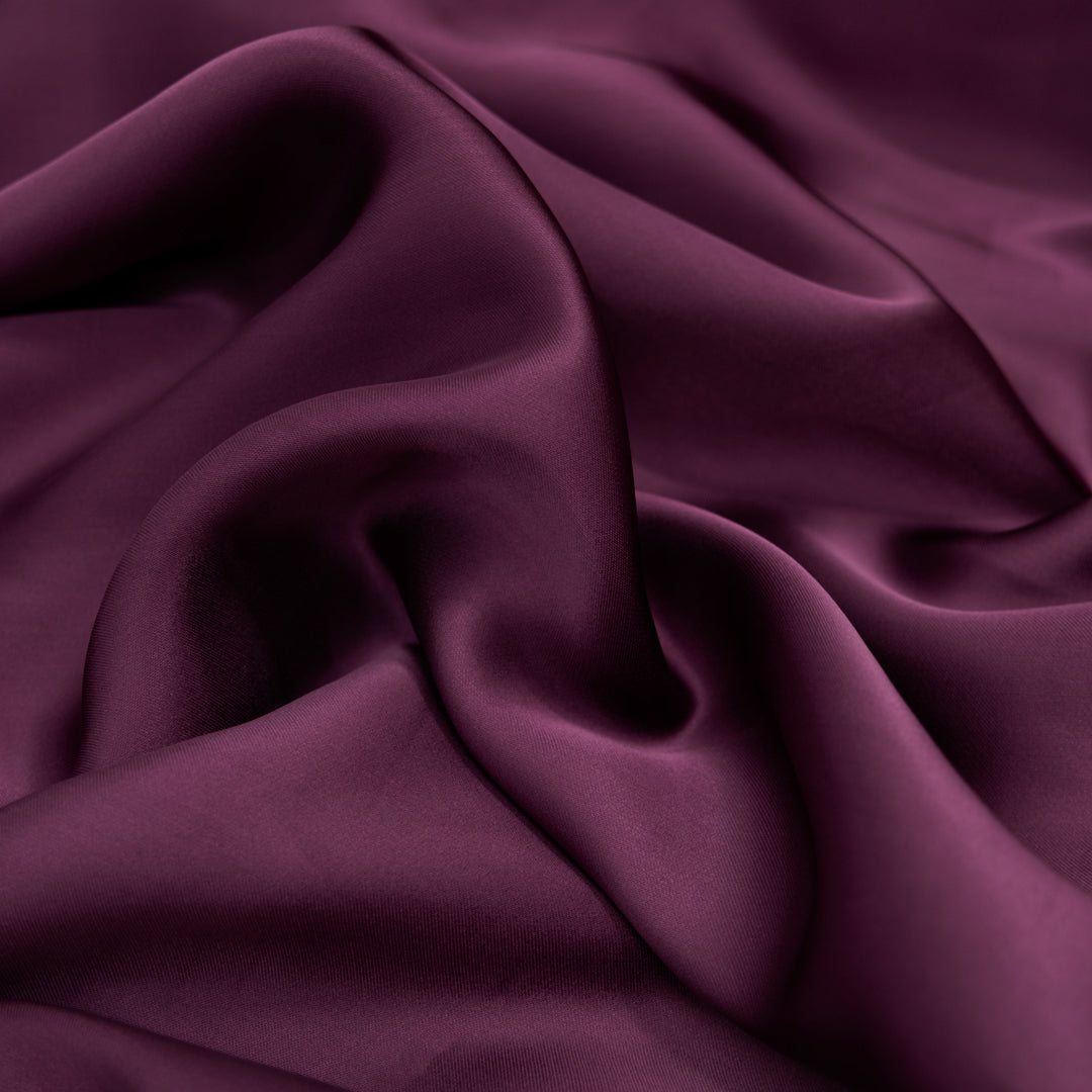 Fluid Viscose Satin - Fig | Blackbird Fabrics