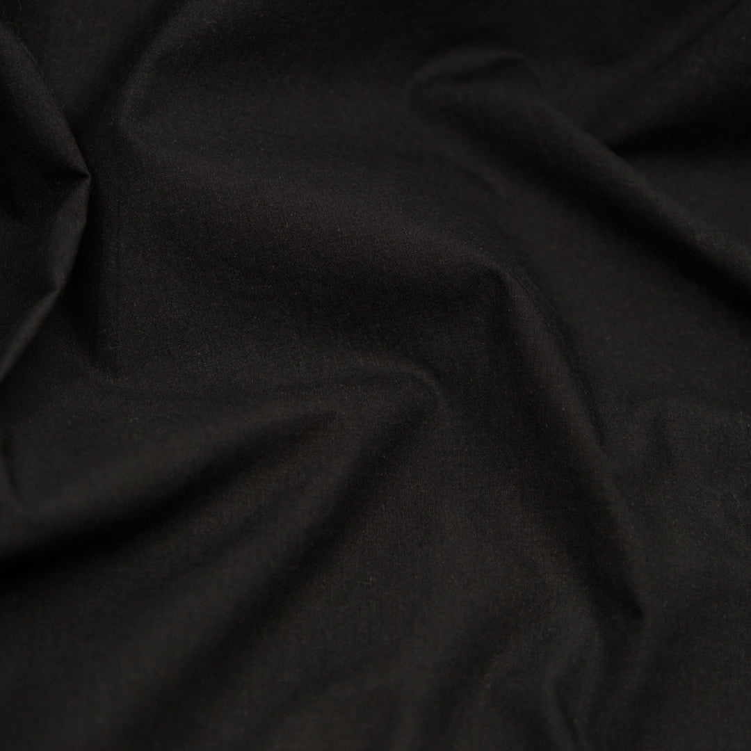 Effortless Cotton Poplin - Black | Blackbird Fabrics