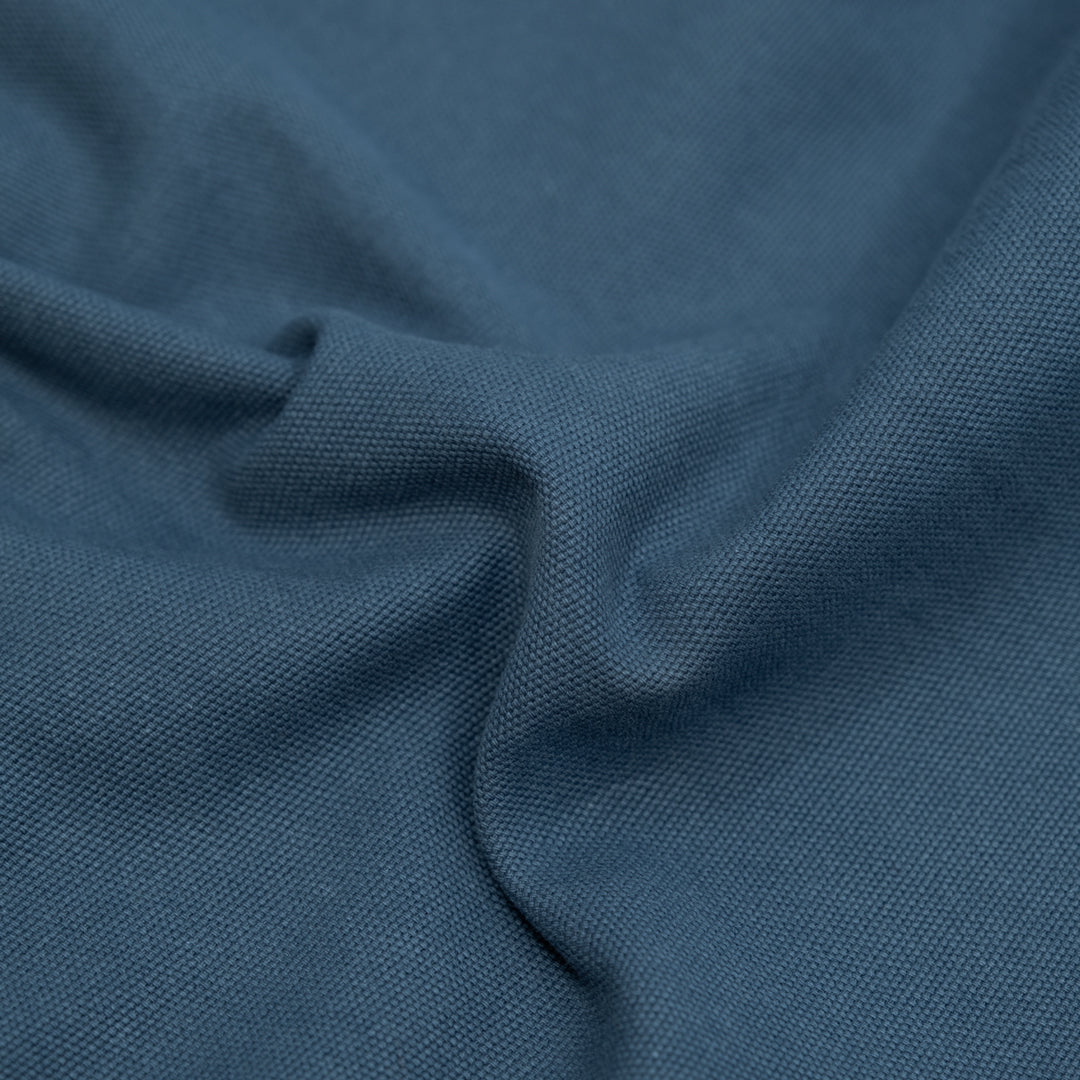 8.5oz Washed Cotton Canvas - Ocean | Blackbird Fabrics