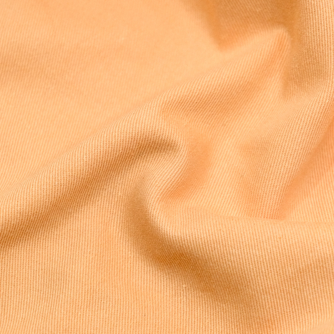 Deadstock Washed Cotton Twill - Cantaloupe | Blackbird Fabrics