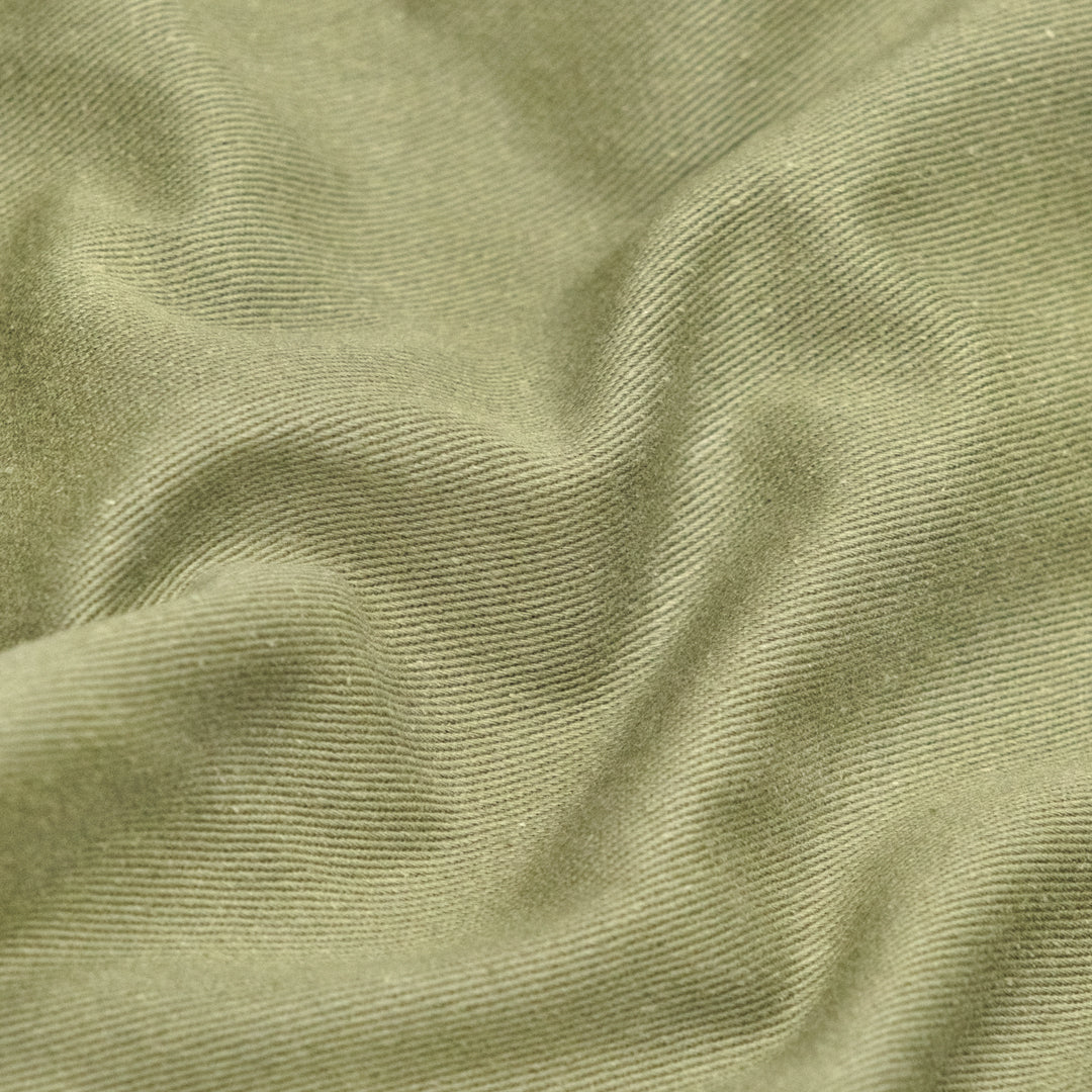 Deadstock Washed Cotton Twill - Leaf | Blackbird Fabrics