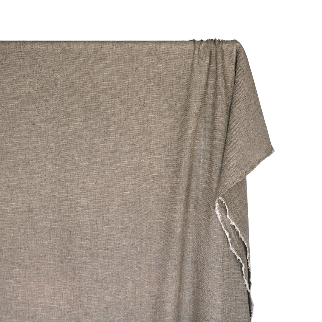 Deadstock Chambray Cotton Blend Gauze - Granite | Blackbird Fabrics