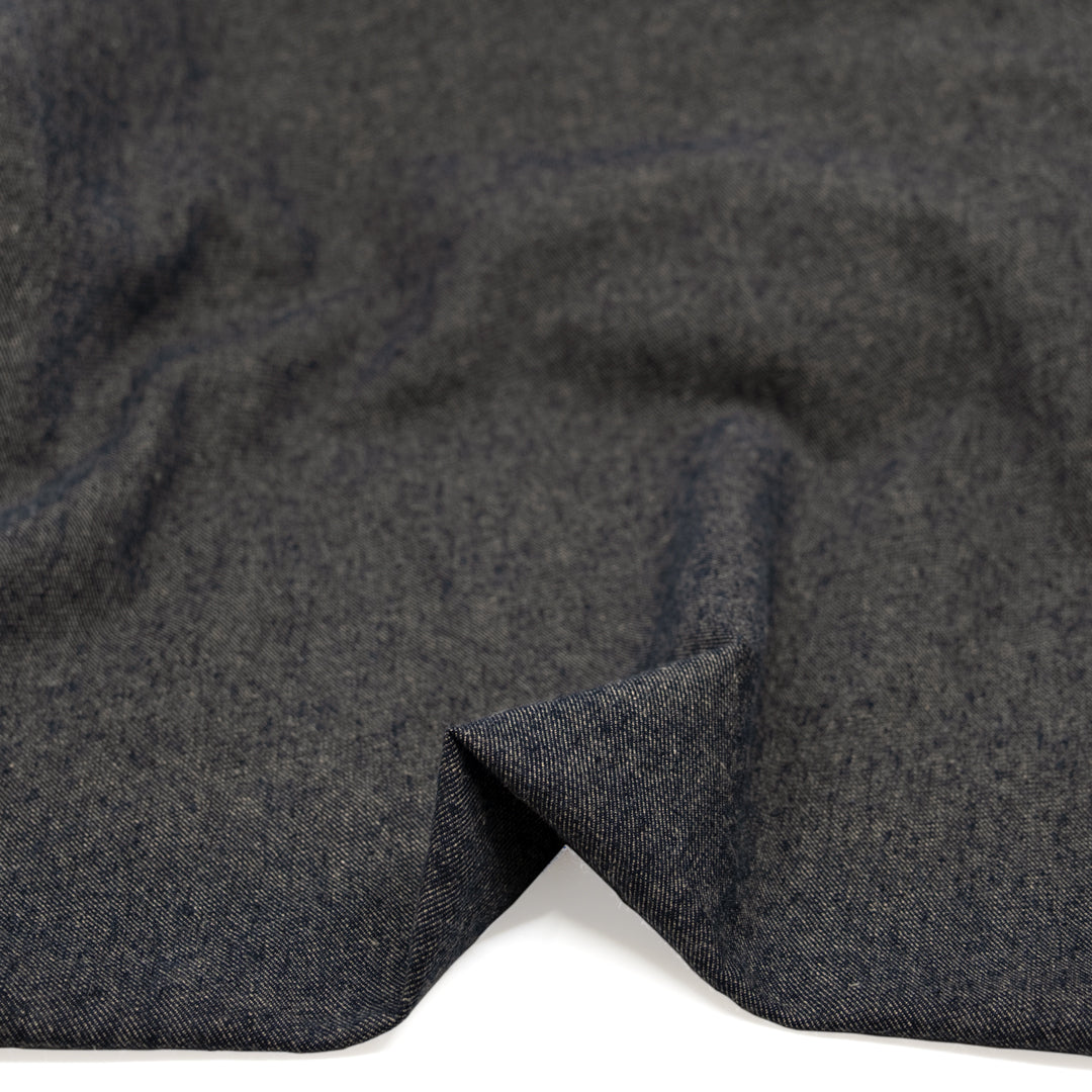 7.5oz Linen Cotton Chambray Denim - Nightshade | Blackbird Fabrics