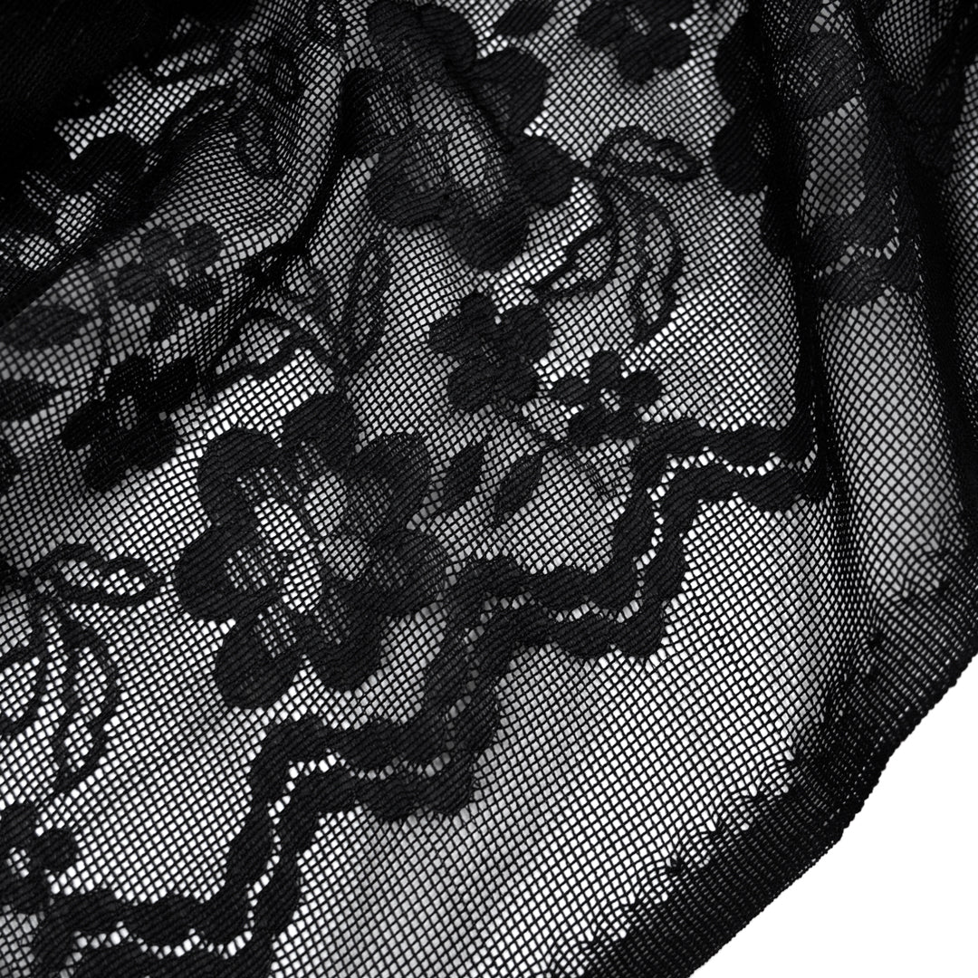 Filet Lace Netting - Black | Blackbird Fabrics