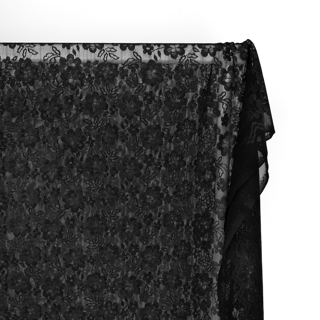 Filet Lace Netting - Black | Blackbird Fabrics