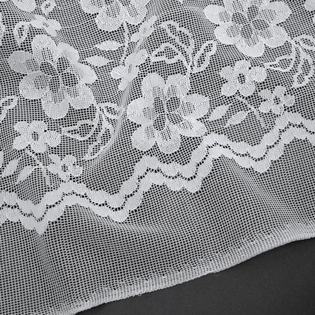 Filet Lace Netting - White | Blackbird Fabrics