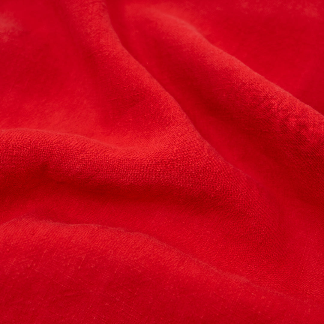 Washed Linen - Poppy | Blackbird Fabrics