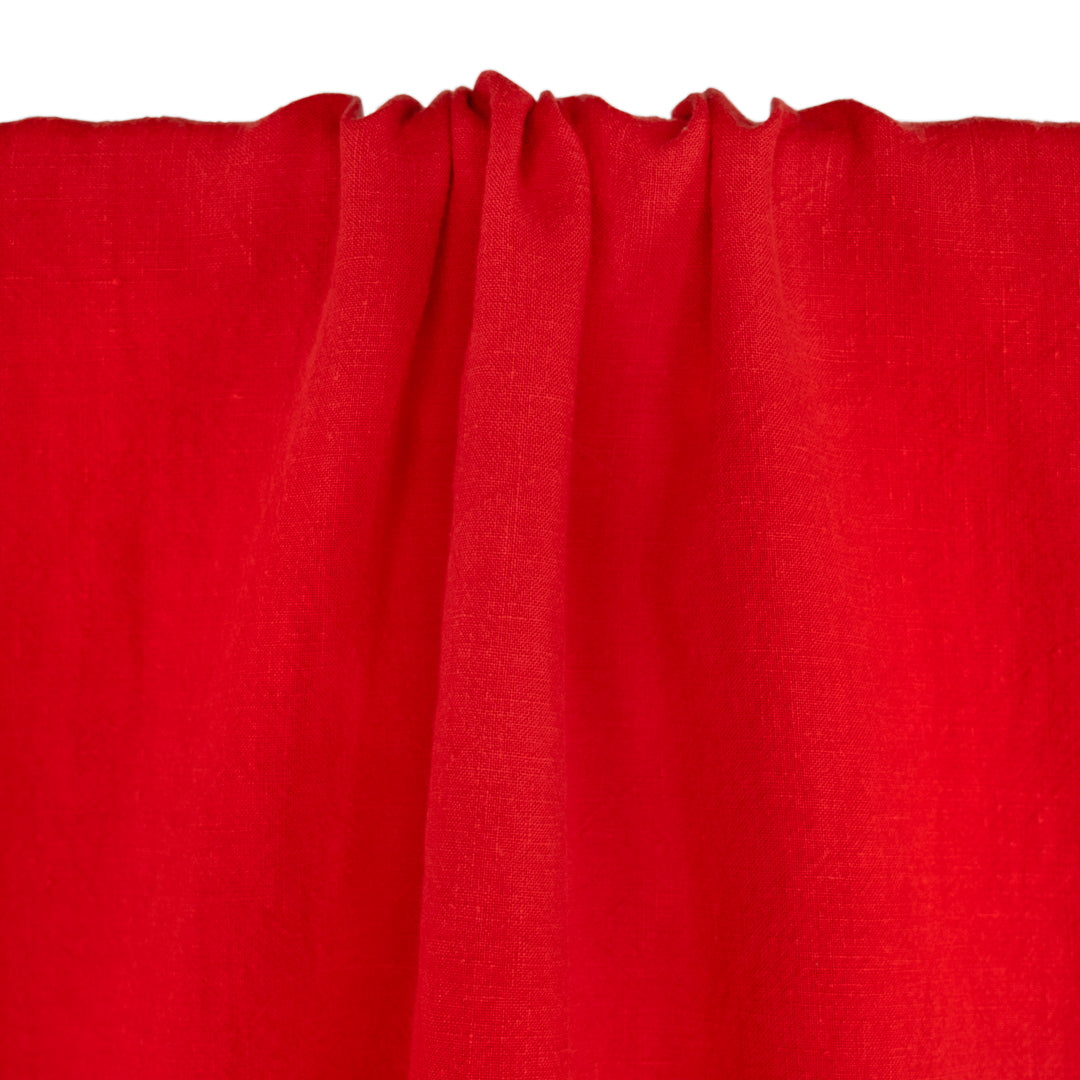 Washed Linen - Poppy | Blackbird Fabrics