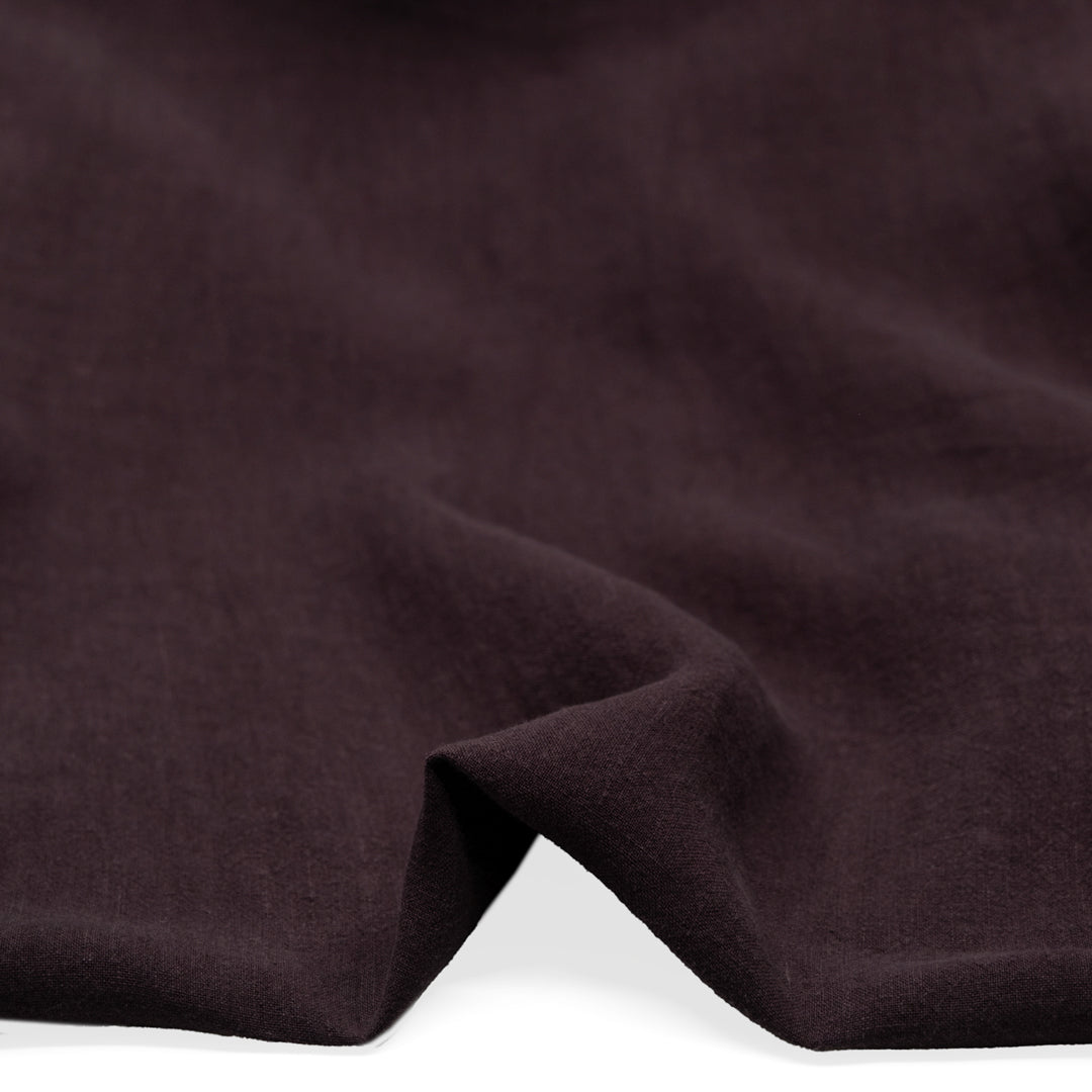 Washed Linen - Prune | Blackbird Fabrics