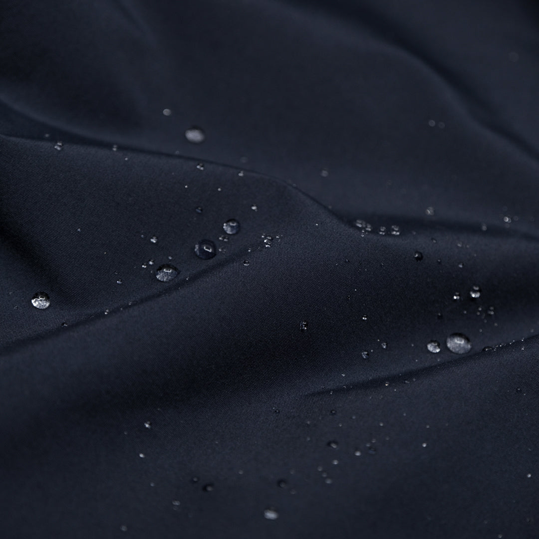Water Resistant Poly Cotton Rain Shell - Midnight Blue
