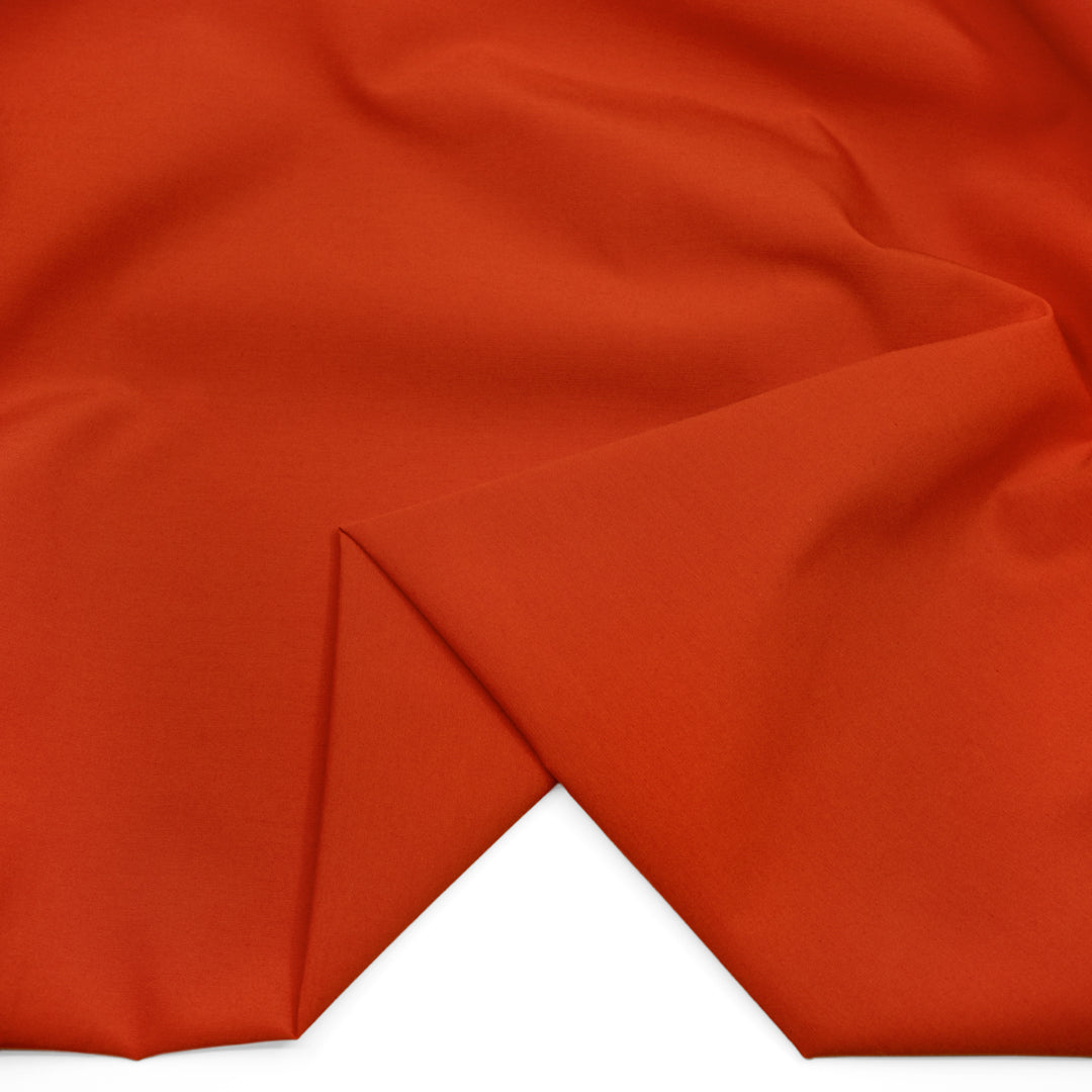 Water Resistant Poly Cotton Rain Shell - Blood Orange | Blackbird Fabrics