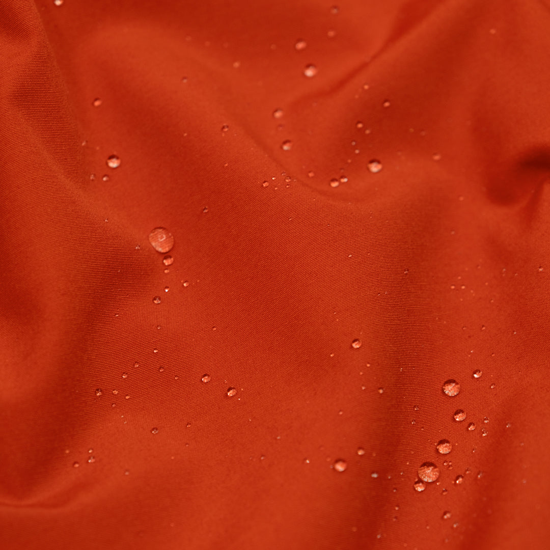 Water Resistant Poly Cotton Rain Shell - Blood Orange | Blackbird Fabrics