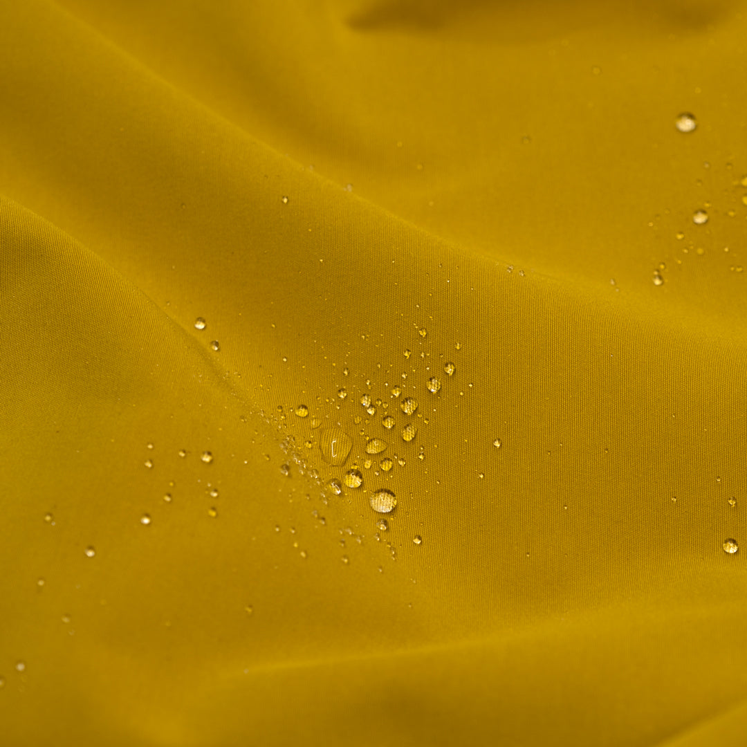 Water Resistant Poly Cotton Rain Shell Citron Blackbird Fabrics
