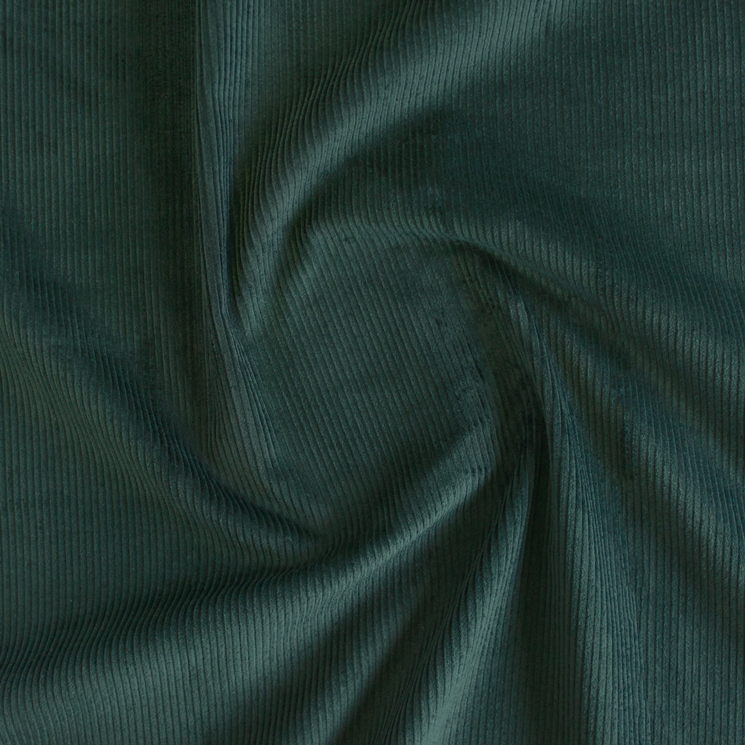 Stretch Cotton Corduroy - Midnight Spruce | Blackbird Fabrics