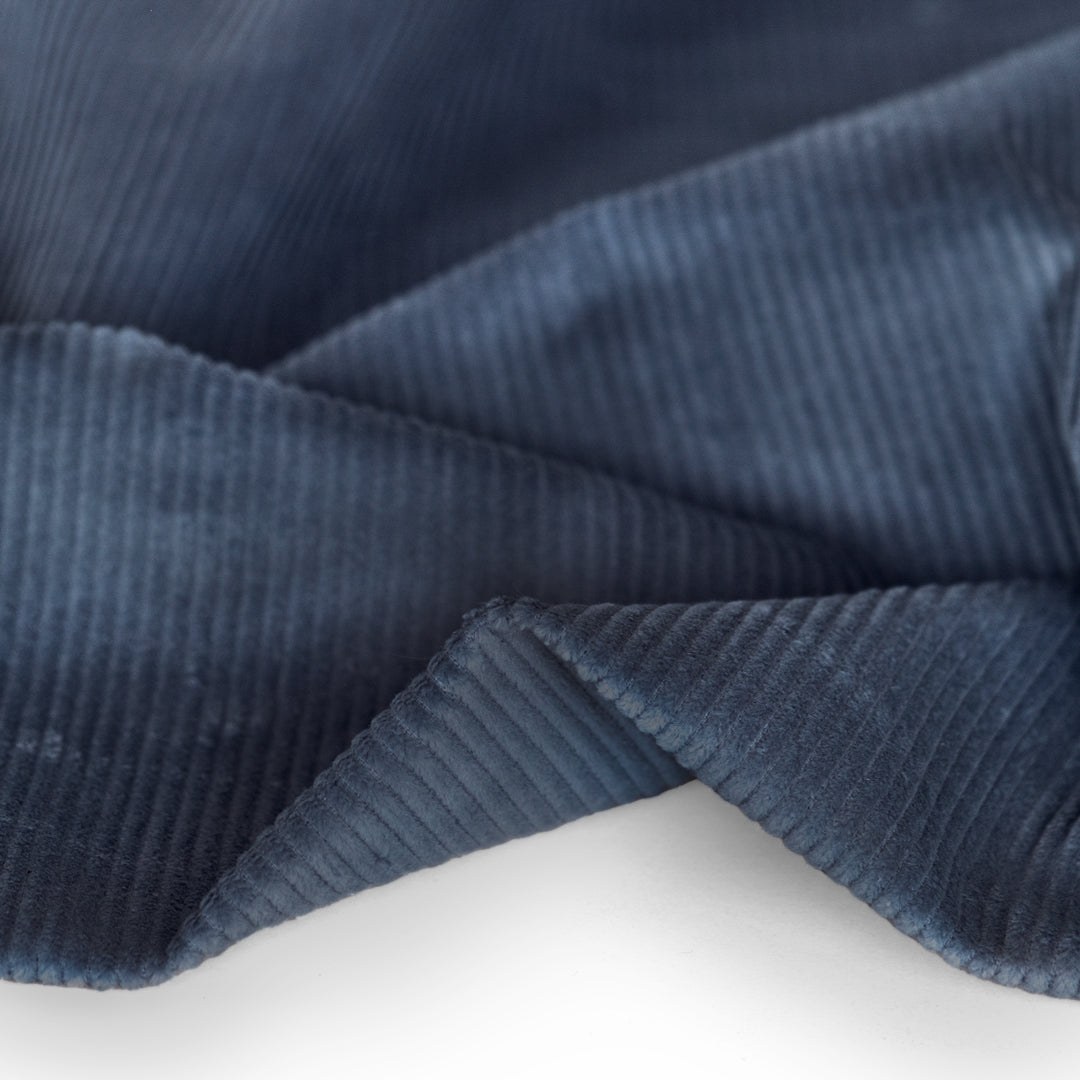 Stretch Cotton Corduroy - Pacific | Blackbird Fabrics